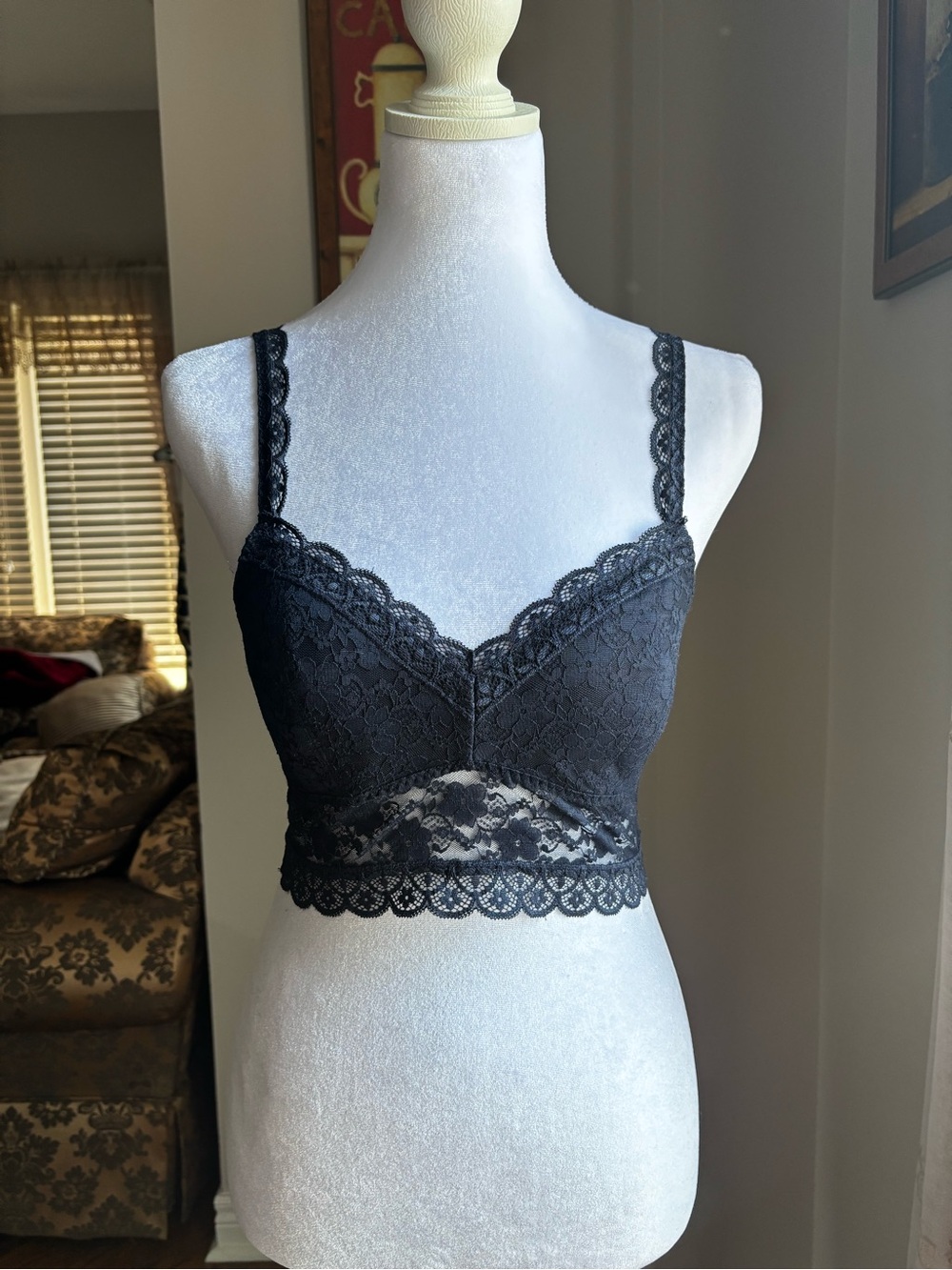 Lace Bralette Navy
